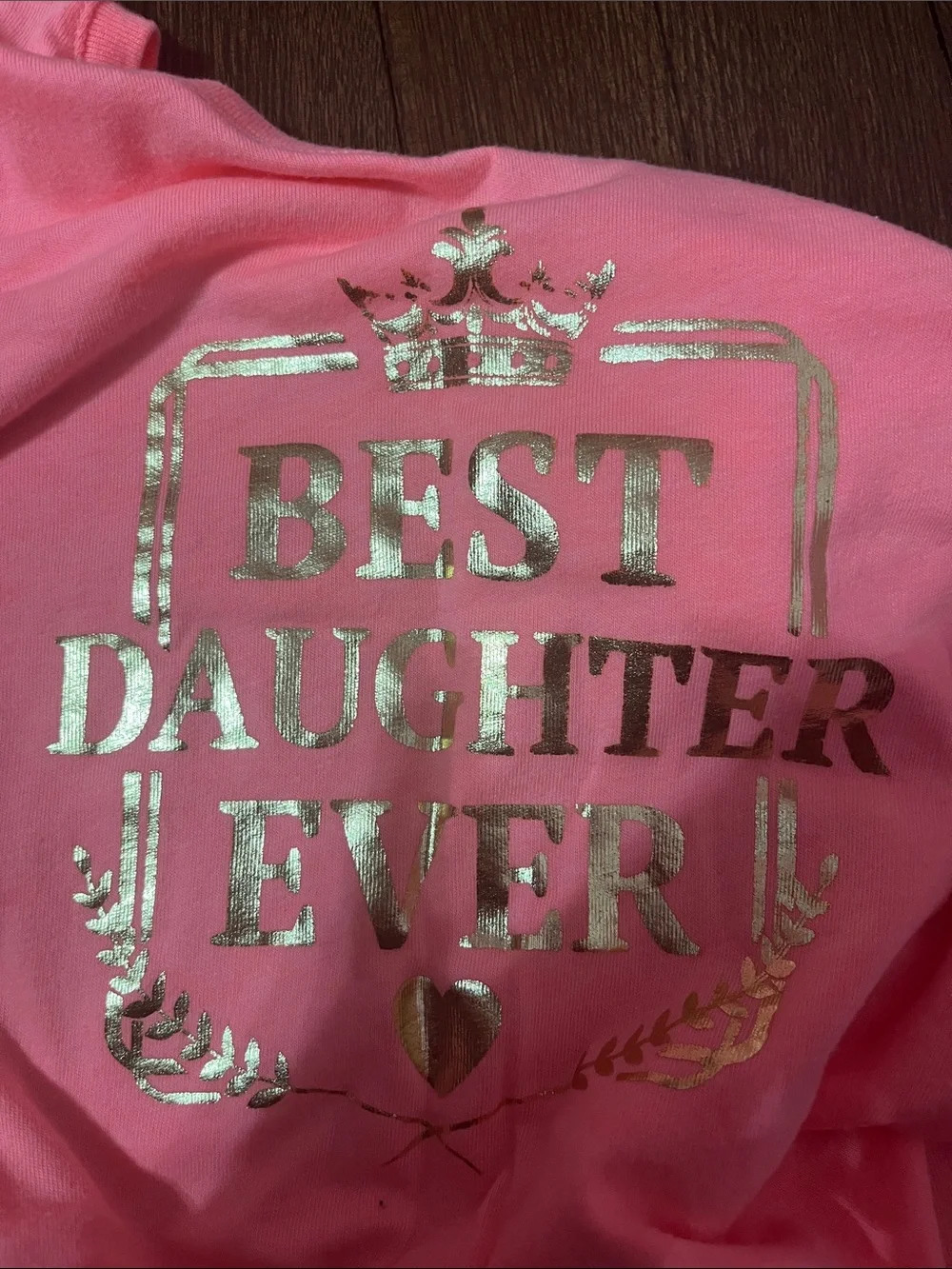The Children's Place Bright Pink Short Sleeve Tee with Gold Foil Graphic